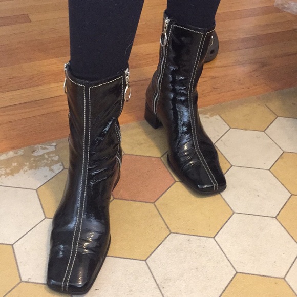 Aquatalia patent leather boots Clearance